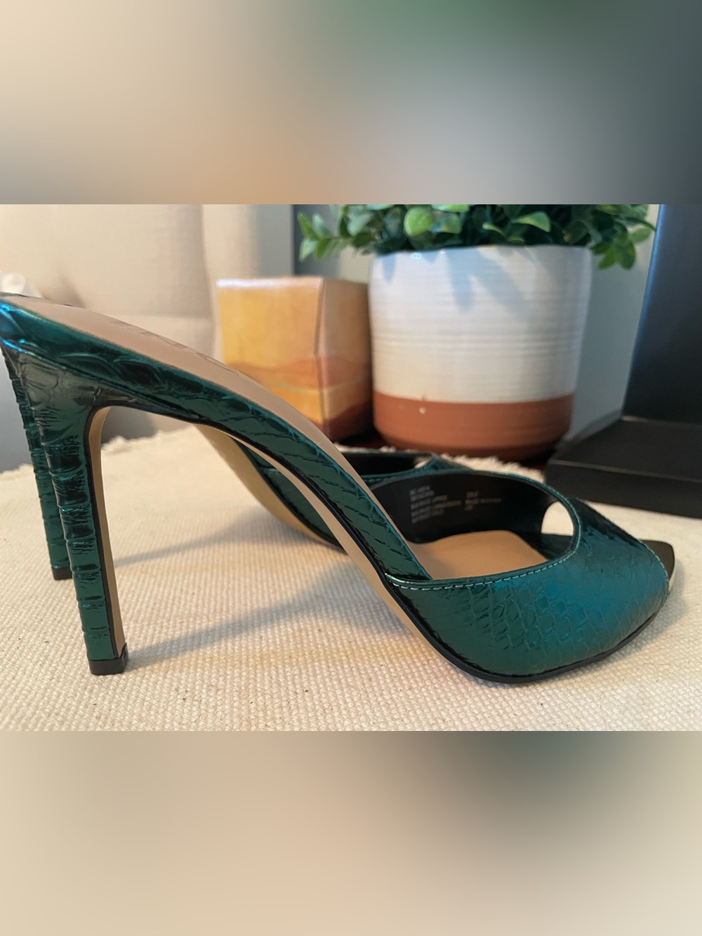 I.N.C. Amra dress slide sandals emerald green size 9